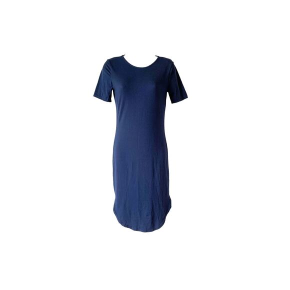 Yelete Dresses & Skirts - Yelete Women's Short Sleeve Crew Neck Midi Bodycon Pencil Fitted Dress Blue 2XL